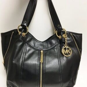 Michael Kors Moxley Black Soft Leather Tote Bag
